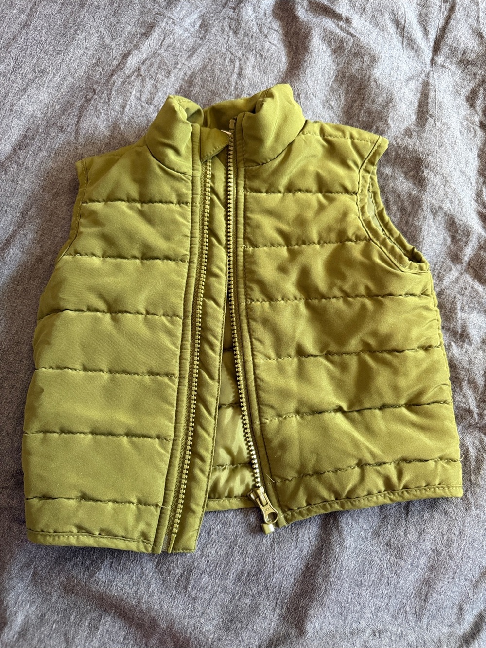 Petit Lem Olive Green Puffer Vest for Kids